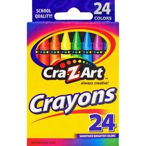 Cra-Z-Art 24 Count Smoother Brighter Colors Crayons, 8 boxs 24 Crayons
